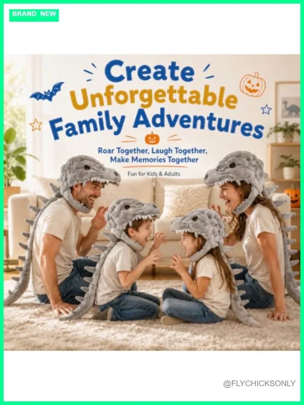 Kids Dinosaur Skeleton Halloween Costume Plush Onesie Pull-On